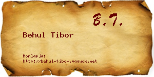 Behul Tibor névjegykártya